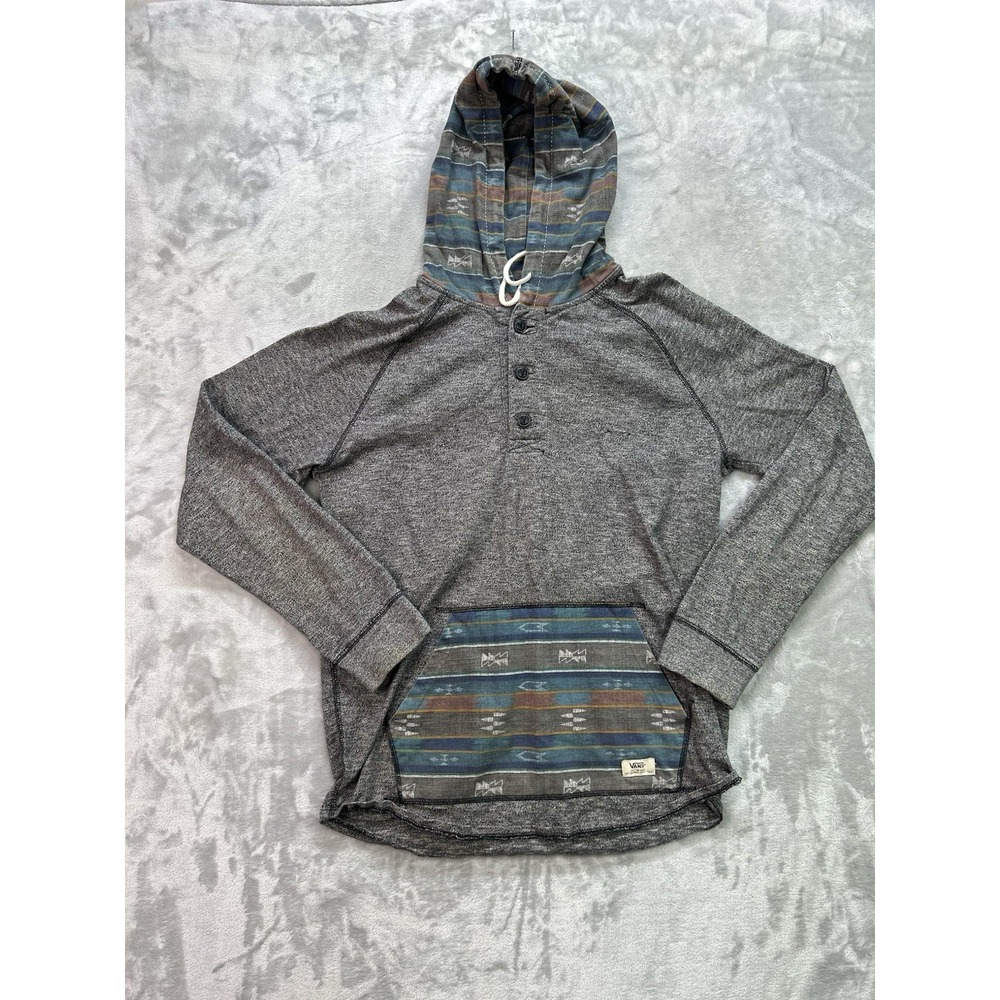 Vans Off The Wall Hoodie Sweatshirt L Aztec Stripe Sweater Streetwear Surf Skate